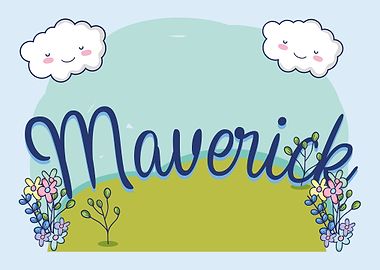 MAVERICK Baby Name Sign