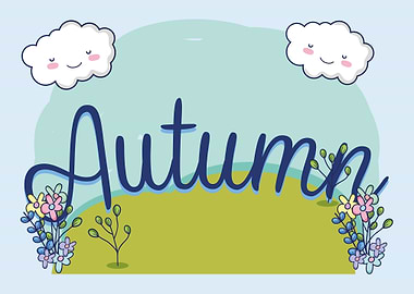 AUTUMN Baby Name Sign Gift