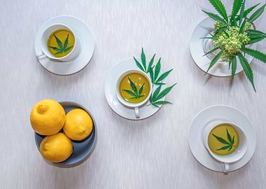 Lemon and cannabis tea