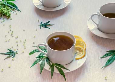Lemon and cannabis tea