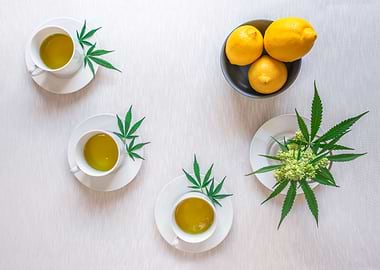 Lemon and cannabis tea