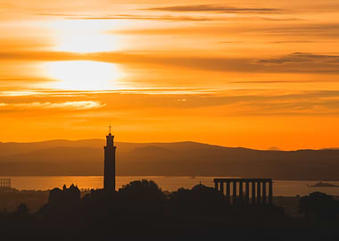 Sunset over Edinburgh
