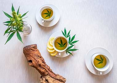 Lemon and cannabis tea
