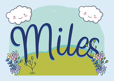 MILES Baby Name Sign Gift
