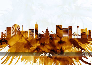 Lansing Michigan Skyline