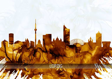Leipzig Germany Skyline