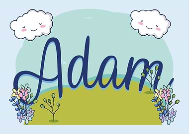 ADAM Baby Name Sign Gift
