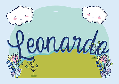 LEONARDO Baby Name Sign