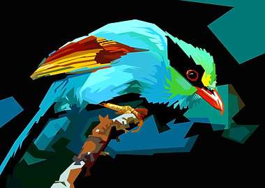 Night Bird In Blue Light