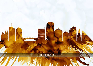 Ljubljana Slovenia Skyline