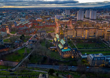 Glasgow Cathedral Sunset