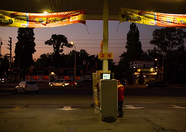 Dusk Gas Station