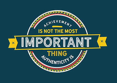 the most important thing