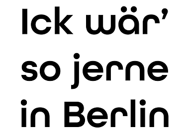 I would like to be in berl