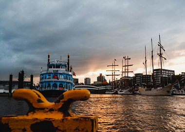 Sunset in Hamburg