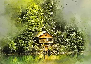 Cabin at the lake