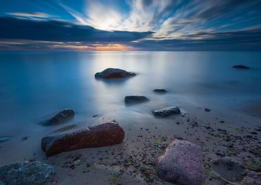 Shore Coast Landscape Sunr