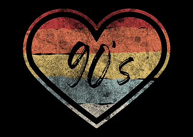 90s Retro Vintage Heart