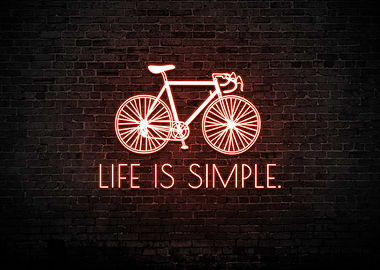 Cycling Neon Red Light