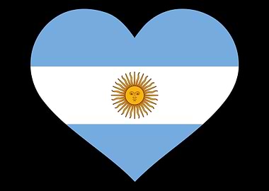 Argentina flag heart