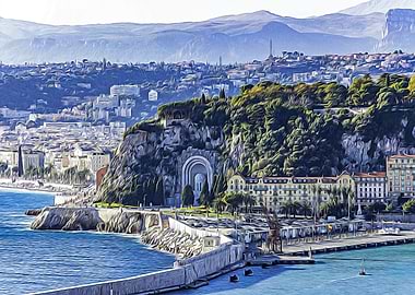 Panoramic view of Nice