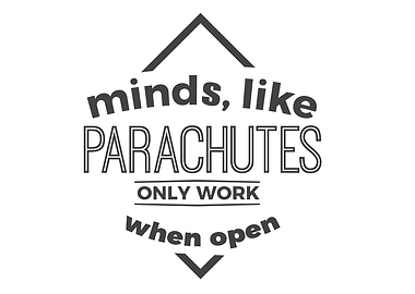 Minds like parachutes
