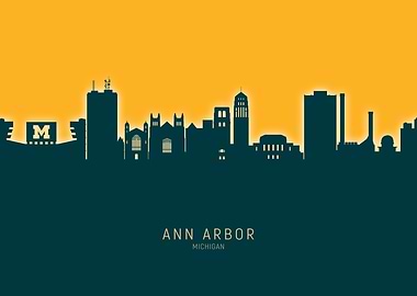 Ann Arbor Skyline Michigan