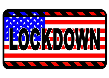 America Lockdown Sign