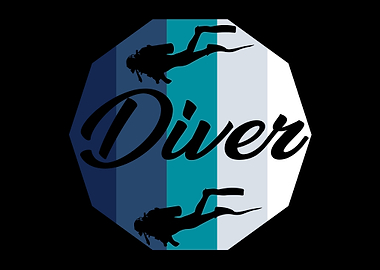 Retro Diver Scuba Diving