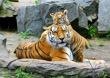 Tigress and Cub