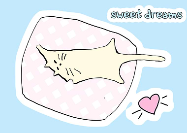 Sweet dreams on white