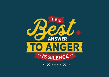 The best answer to anger