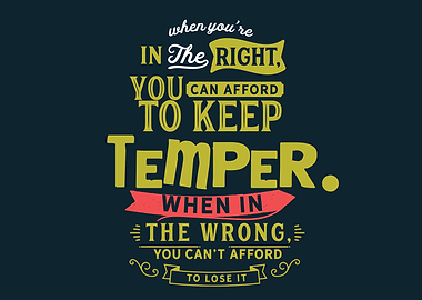 When youre in the right