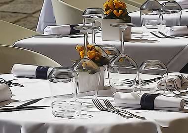 Tables for street cafes