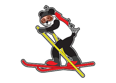 Biathlon Panda on Skis