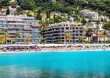 Seacoast front of Menton