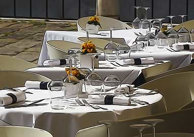 Tables for street cafes