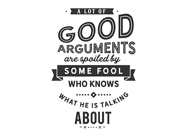 A lot of good arguments