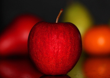 red apple bright