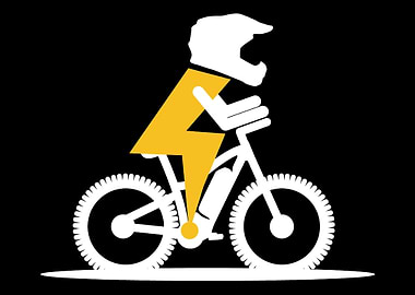 Electric Bicycle Biker And