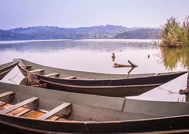 Lake at sunrise Uganda