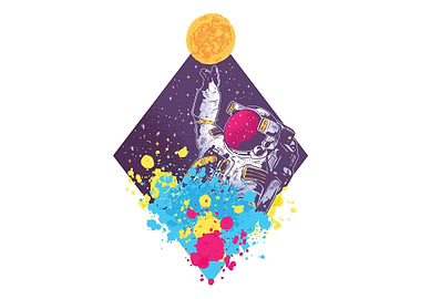 Abstract Astronaut Galaxy