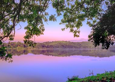 Lake at sunrise Uganda