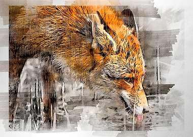 dog watercolor painting