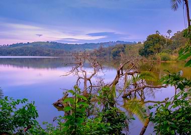 Lake at sunrise Uganda