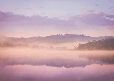 Lake at sunrise Uganda