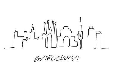 Barcelona City Poster