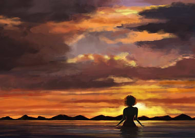 Evening in the Ocean