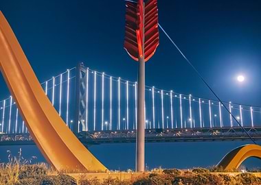 Moonrise over Bridge
