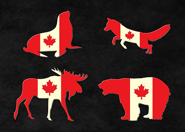 Canada Animal Maple Leaf